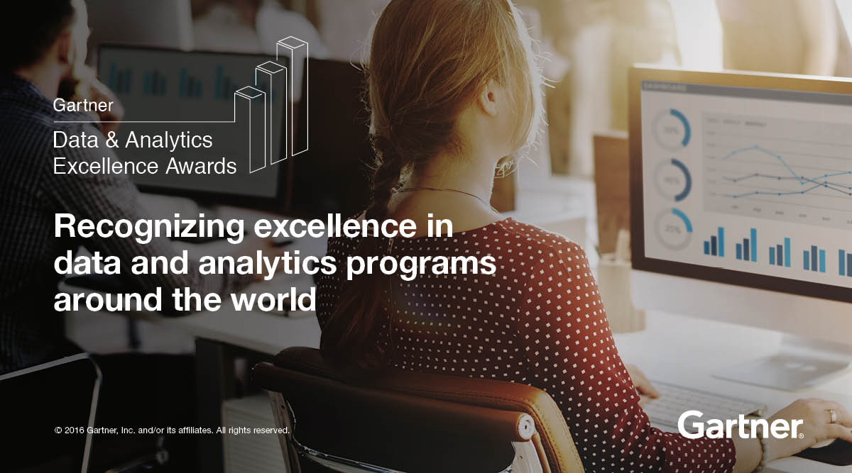 Gartner_inc's tweet photo. 2016 Gartner Data &amp; Analytics Excellence Awards is now accepting entries through 10/21/16  https://t.co/NBbuBiqoEJ https://t.co/o8LZ70EuKM