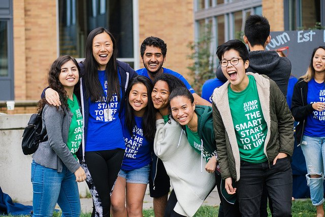 UBCstudentlife's tweet photo. Welcome Jump Start students to the @UBC campus! Hashtag #IAMUBC & #UBCJumpStart to share your favourite moments 😄 🌎 https://t.co/nMC5YPZbeD