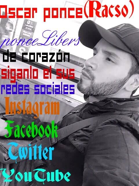 PonceLibersCh1's tweet photo. Sigan a nuestro amigo el sus redes sociales estan verificadas @OscarPonceMusic excelente inicio de semana https://t.co/FeQ90AQe3n