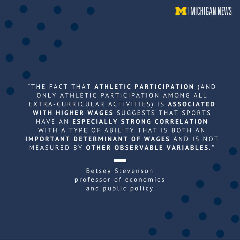UMichiganNews's tweet photo. .@BetseyStevenson: Playing sports tends to lead to greater life success #MGoRio https://t.co/r7yJZyDvnU https://t.co/4zkihg8wrv