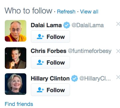 My three very similar recommendations from Twitter on who to follow...@funtimeforbesy