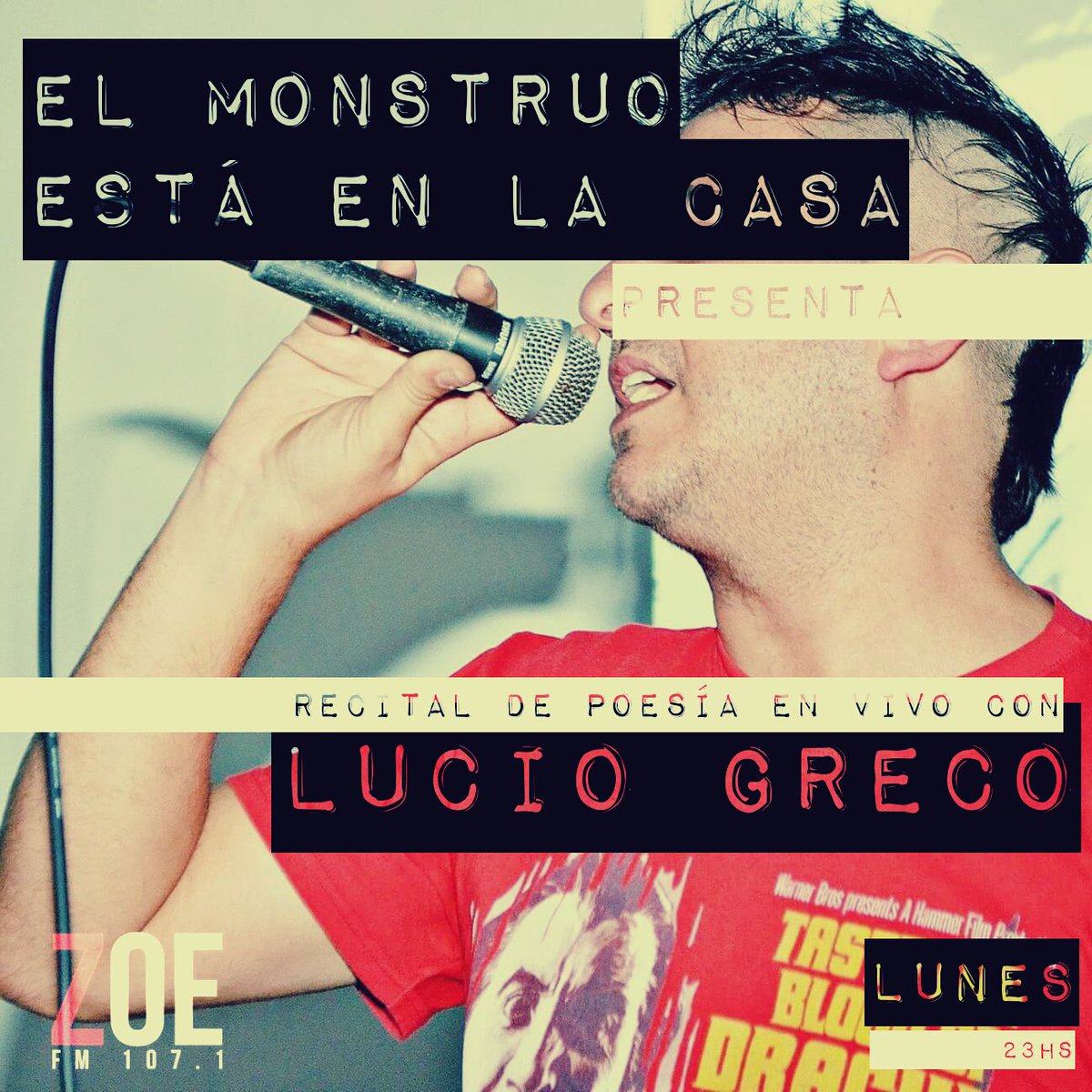Hoy, 23hs, por <a href="/Zoe1071/">Zoe 107.1</a>.
Invocaremos a Bradbury, Lovecraft, habrá poesía en vivo, música, cómics y mucho más.