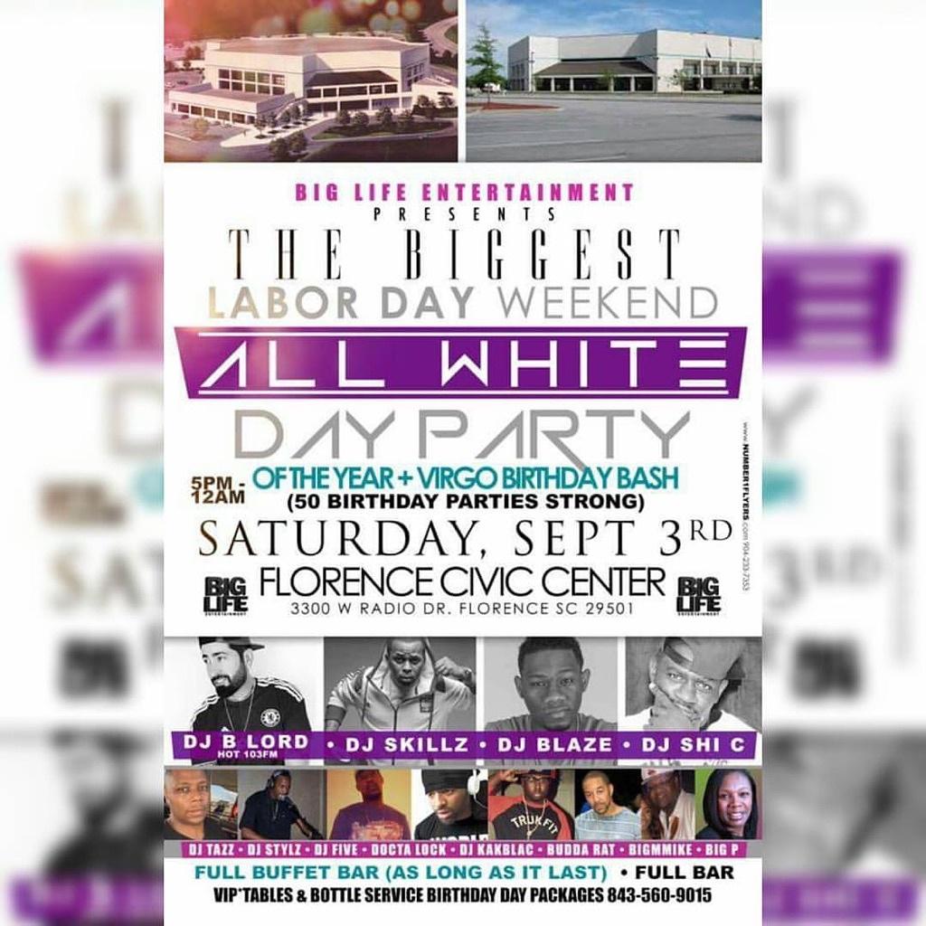 rowdie82's tweet photo. 3000+ labor day weekend Sat. Sept. 3rd it's Florence Civic Center Radio Dr. 10 djs food drinks will be on deck https://t.co/MjBubiysIm