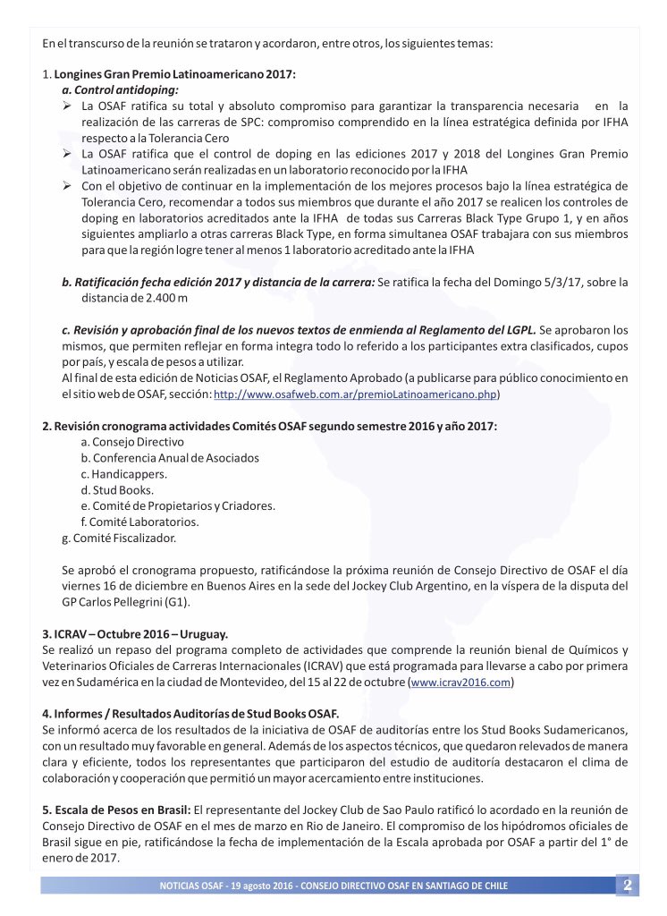 osafweb's tweet photo. NOTICIAS OSAF - 19 de agosto de 2016 1/2 https://t.co/pIeCSNG2dX
