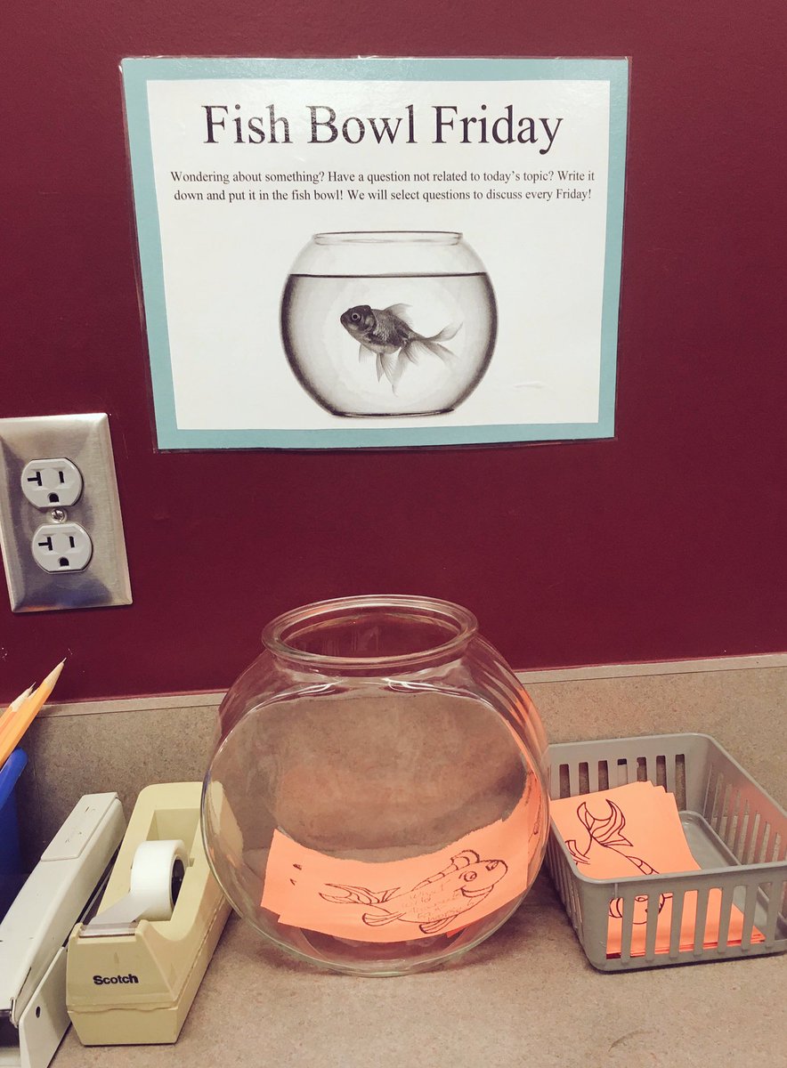 MsJennaGermer's tweet photo. Friday we had the chance to celebrate our first Fish Bowl Friday! #wonderings #relevancy #studentguidedlearning https://t.co/ybTduYT2gc