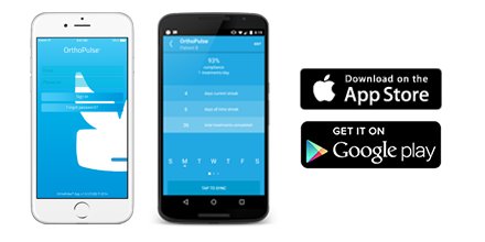 The OrthoPulse app works with both #iOS &amp; #Android to help you track compliance &amp; remember treatments #smilesooner