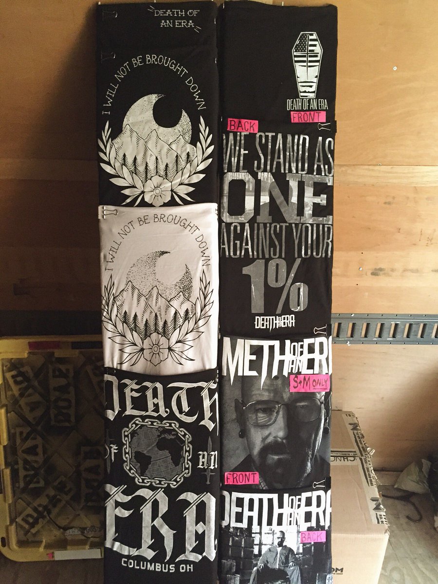 All DOAE shirts are just $8 each! Help us clear it out &amp; fund some new Deathwatch merch. 🤘🏻

deathofanera.bigcartel.com