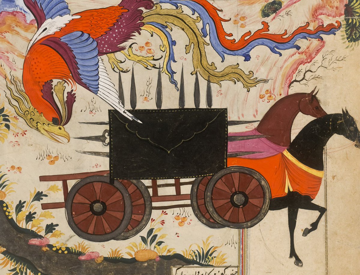 AgaKhanMuseum's tweet photo. Curator’s Pick: Detail of “Isfandiyar Entraps the Simurgh." https://t.co/N1bR47WwKU @MIAQatar #MarvellousCreatures https://t.co/2yPHdmpwEp