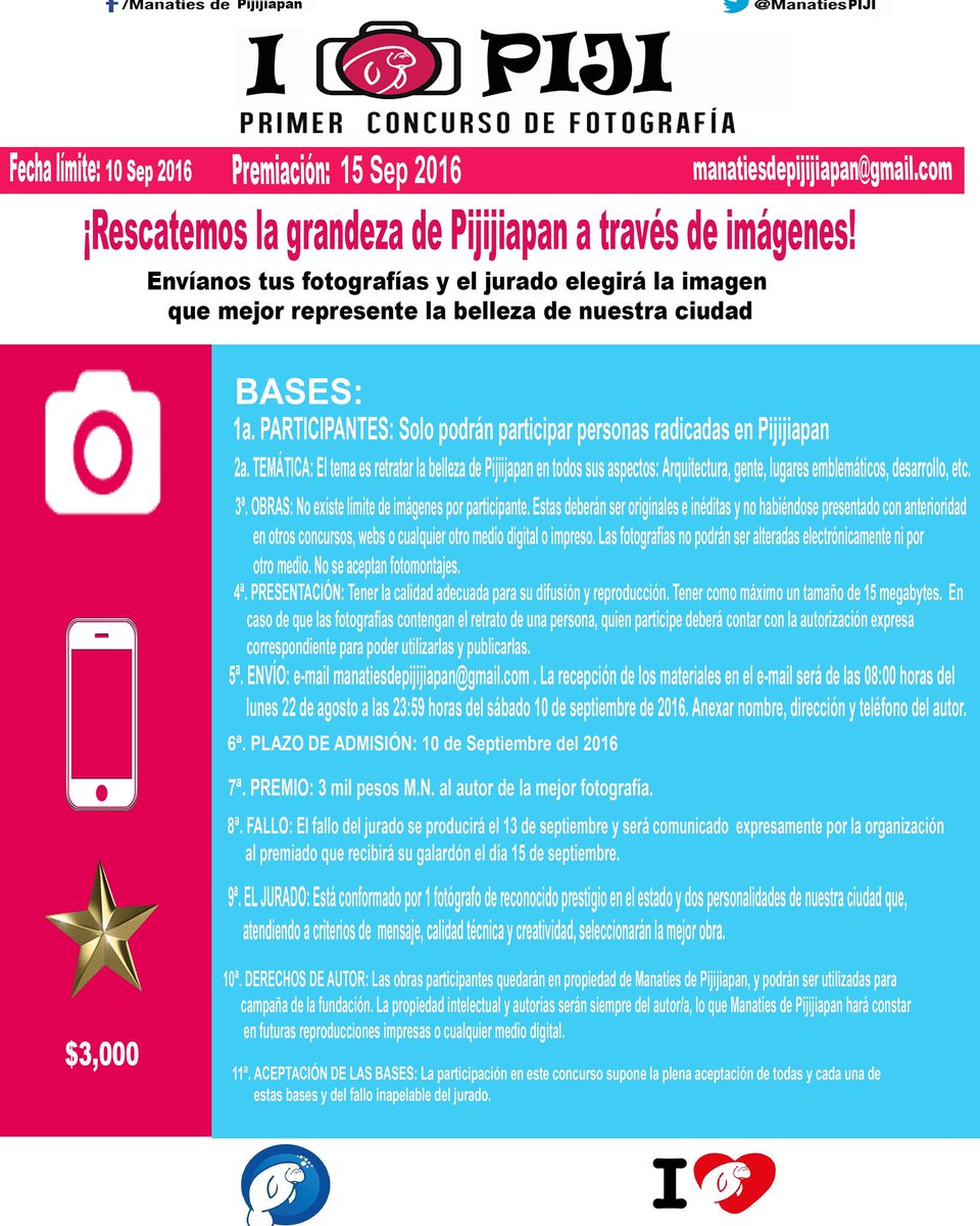 manatiesPIJI's tweet photo. #Bases #concurso #vivepiji https://t.co/sNDTkGtZoL