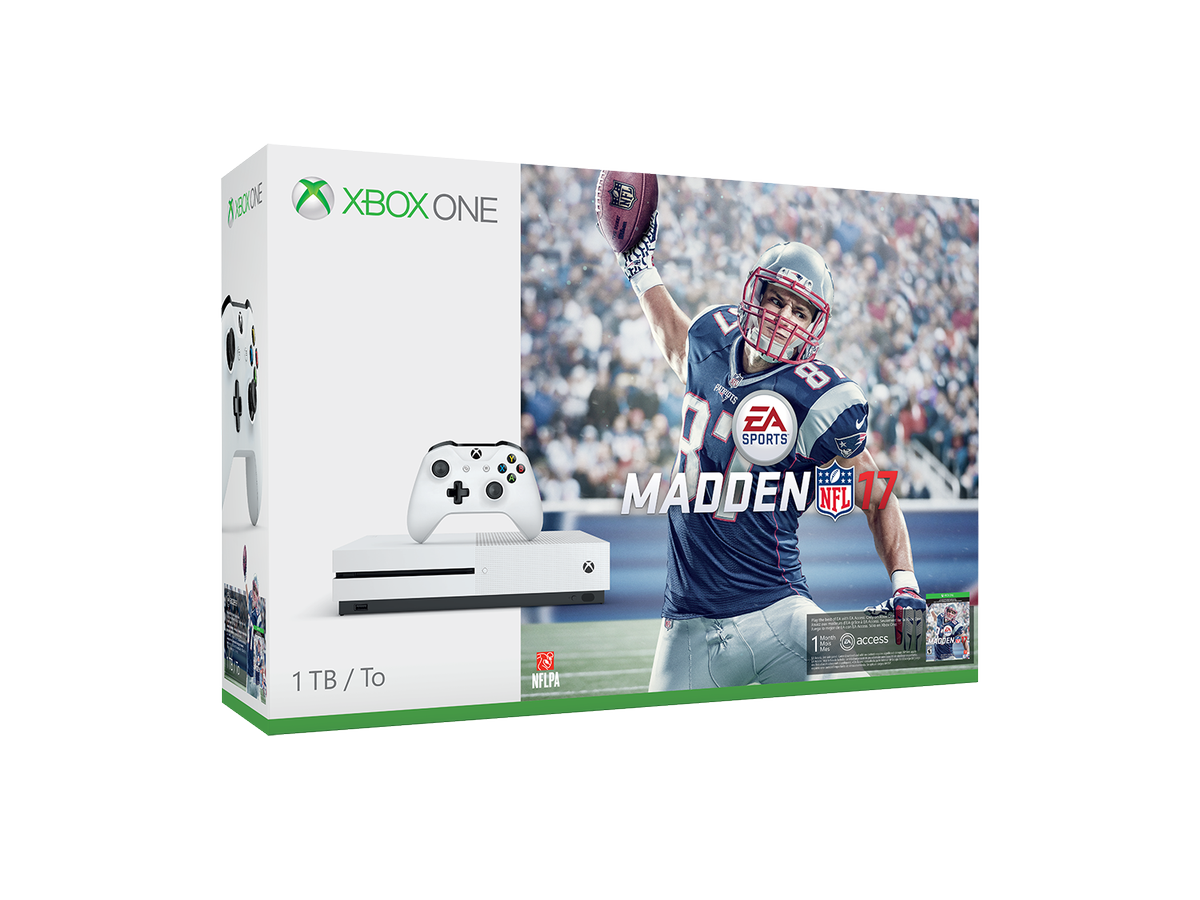 RobGronkowski's tweet photo. Gronk spikes in 4K, count me in! Get the @Xbox One S #MaddenNFL17 Bundle now. Details:https://t.co/D6BYh8Mhxu #ad https://t.co/2l7eK45Pwl
