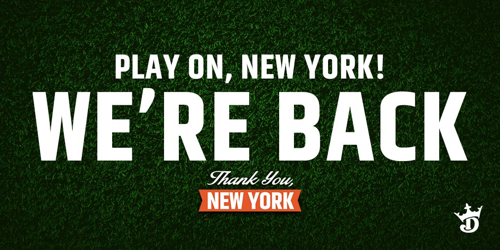 Welcome back, New York! 
dkng.co/2bv7PbC