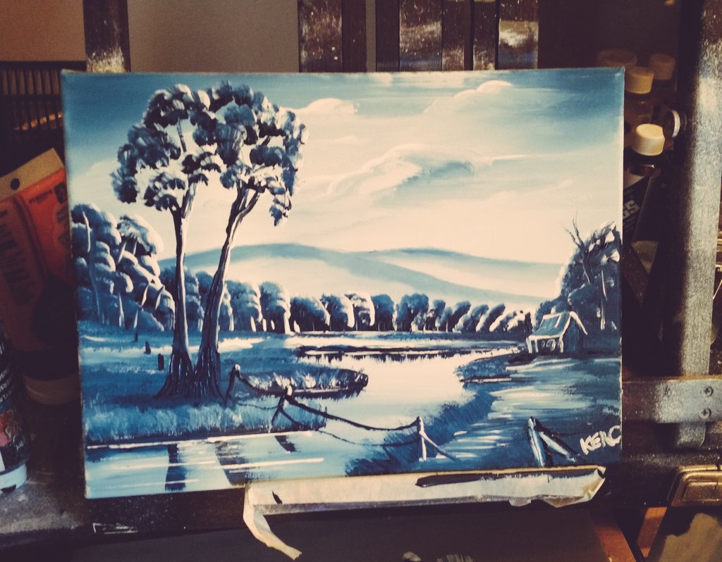 Tamtanker's tweet photo. Blue Day. #art #acrylic #lenhend #mondaymotivation https://t.co/YXjJP0g98o