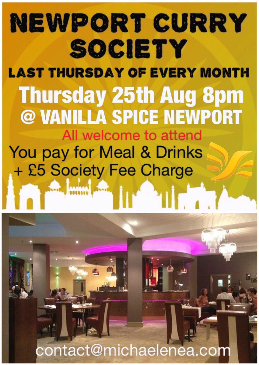 THIS THURSDAY! WE'RE BACK! Thurs 25th Aug 8pm @ Vanilla Spice NPT. All Welcome! T&amp;C's here: facebook.com/newportcurryso…