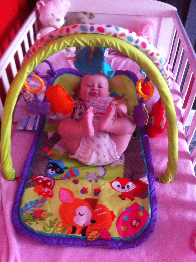Always smiling this one #16weeks #lovesherfood