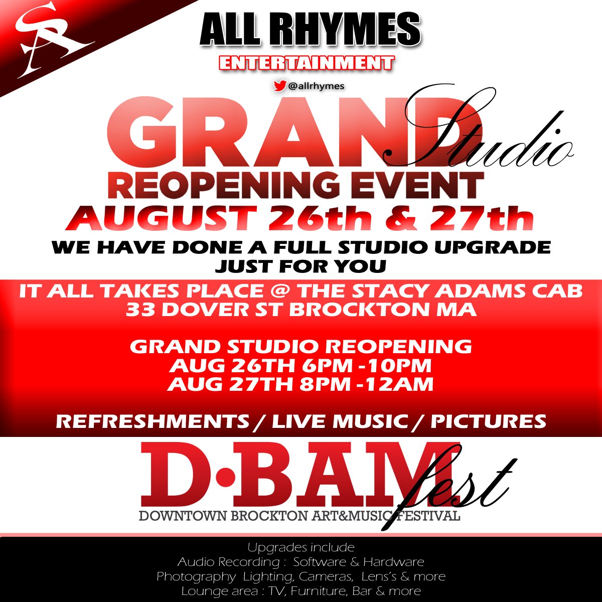 ALLRHYMES's tweet photo. #STACYADAMS #CulturalArtsBuilding #AllRhymes #DBAMFEST #BrocktonArts #AllRhymes #BrocktonBusinesses #Brockton https://t.co/wIg6WsBBQf
