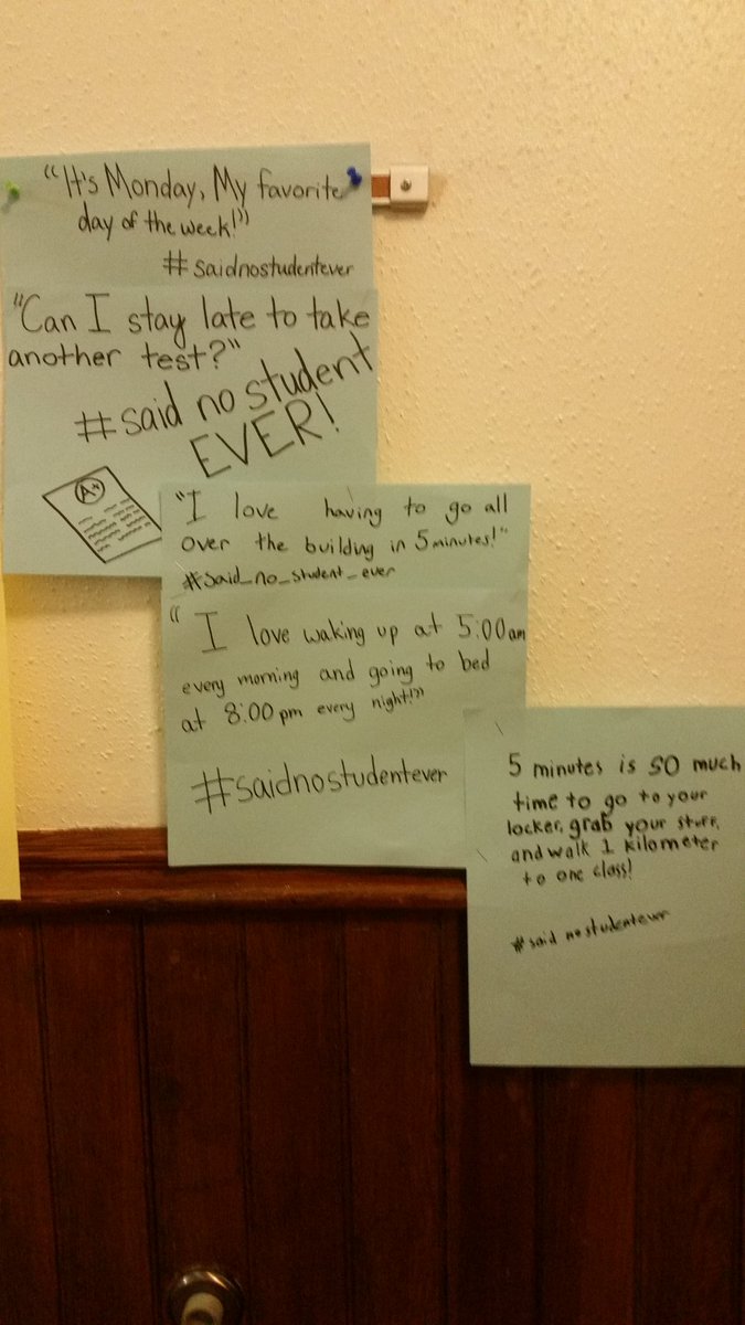 MSki81's tweet photo. Building empathy & challenging misconceptions w/ #saidnostudentever statements @PhelpsCenter @CentralBulldog https://t.co/KNCW06ePnC