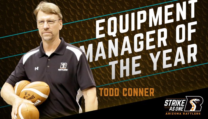 ArizonaRattlers's tweet photo. Congratulations Todd Conner!
#Back2Back Equipment Manager of the Year.
#StrikeAsOne
https://t.co/DdTpuUeazj https://t.co/oQ9KJrqFDC