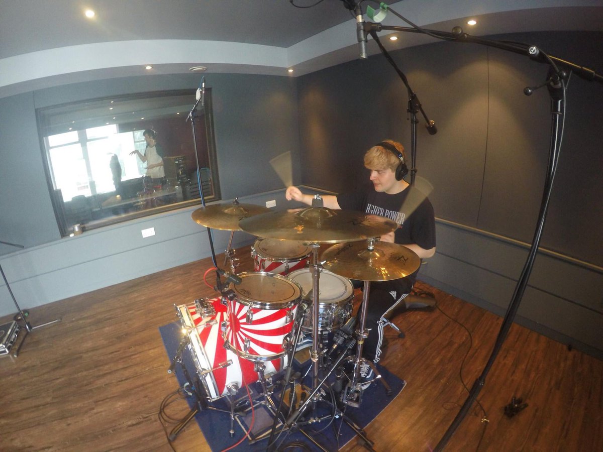 Record number 3. Drums done. Guitars Wednesday.
