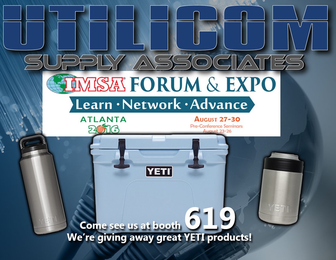 UtilicomSupply's tweet photo. Come see Utilicom next week in booth 619 at the IMSA Forum and Expo in Atlanta GA! #IMSA2016 https://t.co/mrkgsxt0v3 https://t.co/lG62LgxJir