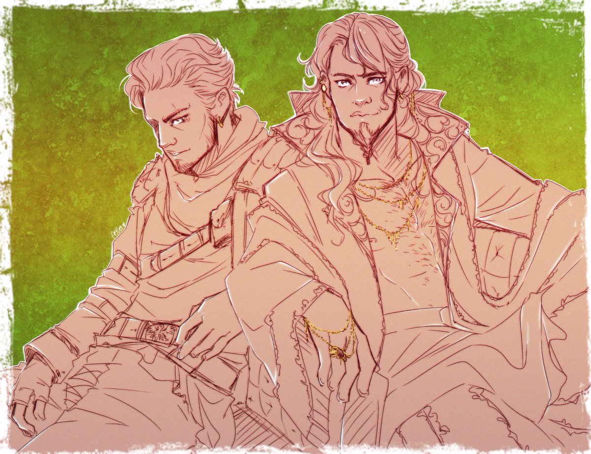 Silmeari's tweet photo. Petition for #CriticalRole 's Gilmore to find happiness! Jarett seems a nice catch huehue :> (hope Jarett looks ok?) https://t.co/M7Ru7Nol3M