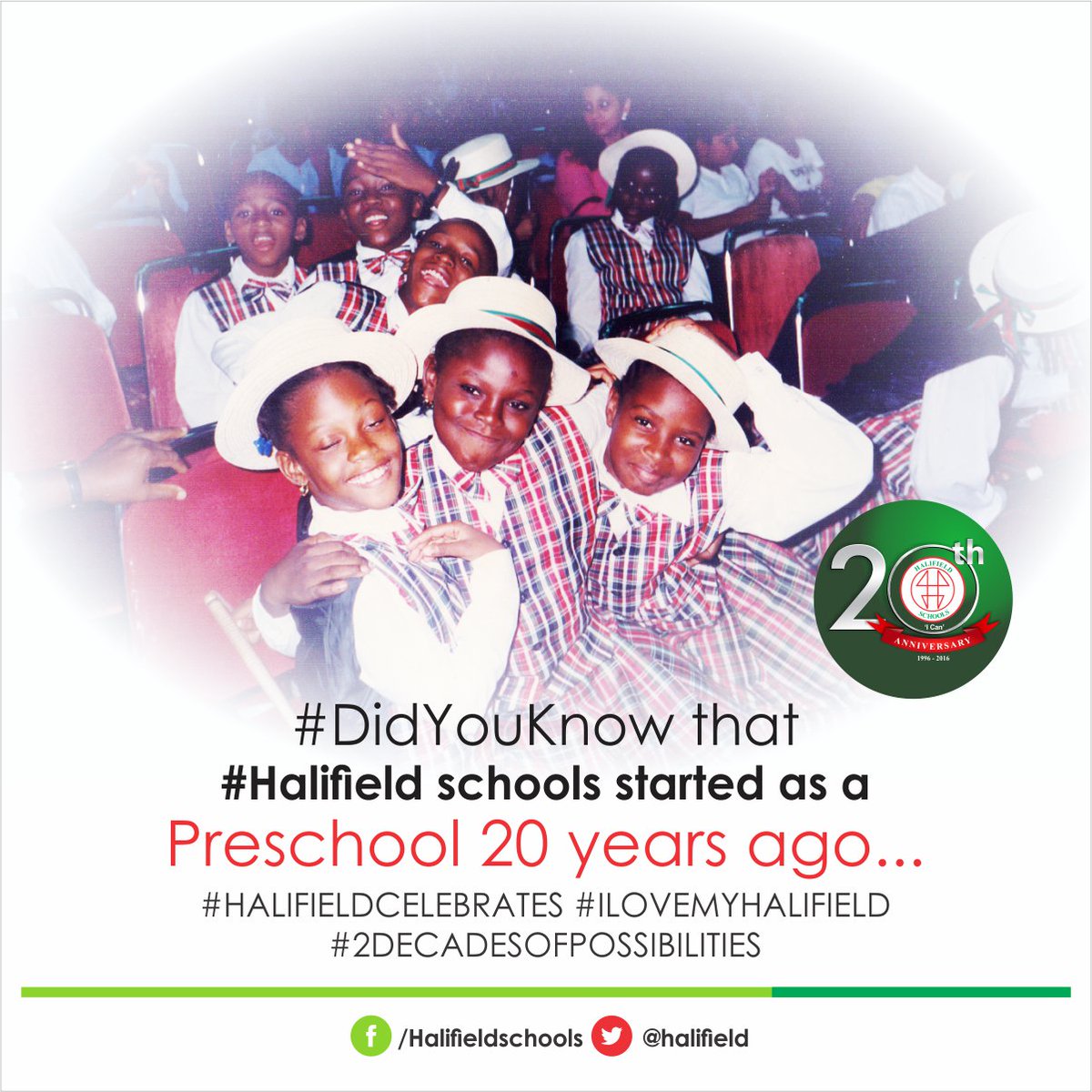 halifield's tweet photo. Did you know that #Halifield schools started as a preschool 20 years ago.. #20yearsofexcellence #ICan #Halifield https://t.co/3yE5Xkeyna