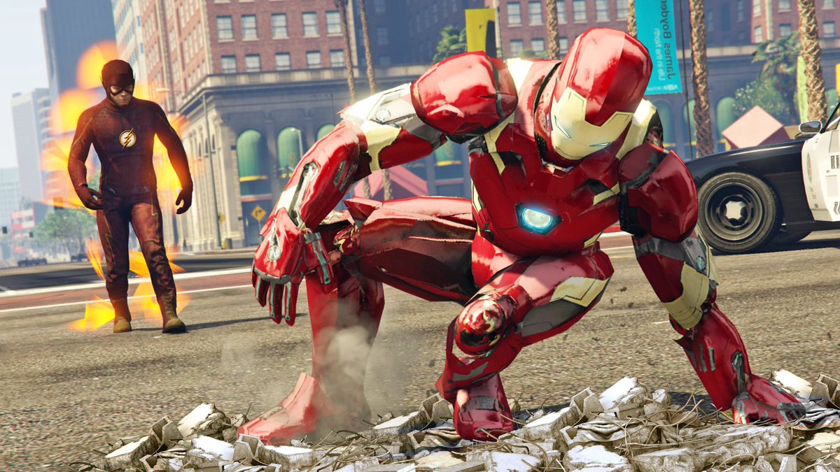 TypicalGamer's tweet image. GTA 5 mods THE FLASH vs IRON MAN livestream! 💥 RETWEET for a SHOUTOUT! Watch it here! ▶▶▶ youtube.com/watch?v=969xfx…