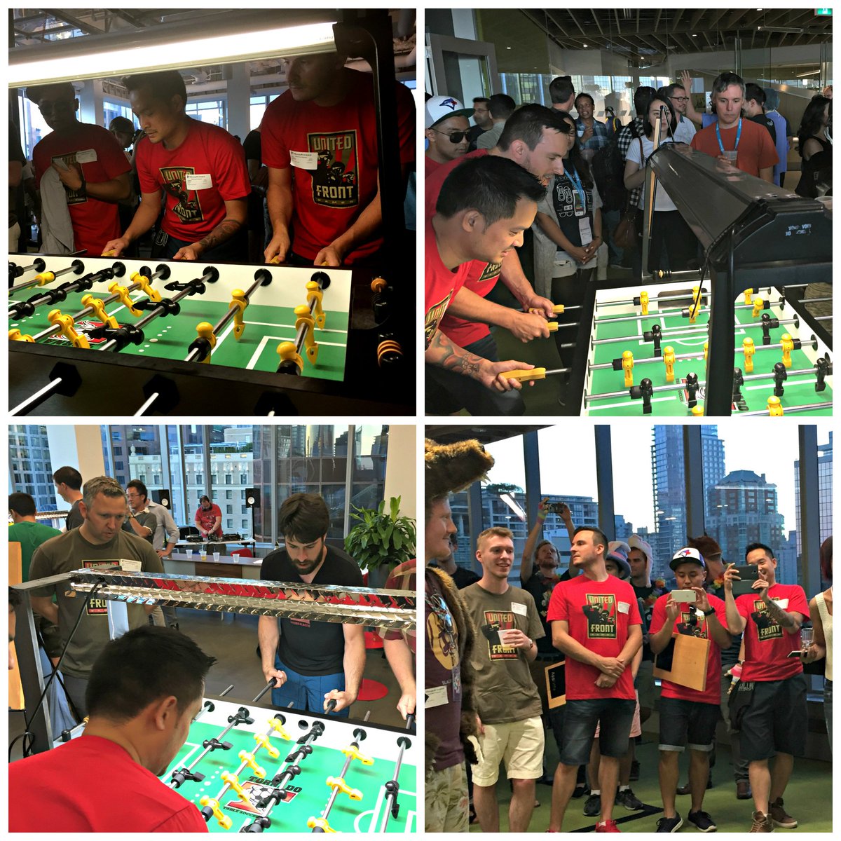 UnitedFrontGame's tweet photo. Microsoft knows how to throw a tourney! Thanks for the blast, everyone! #MSVanTechFoos https://t.co/2c02qpwhpx https://t.co/LJqJyDRUrh