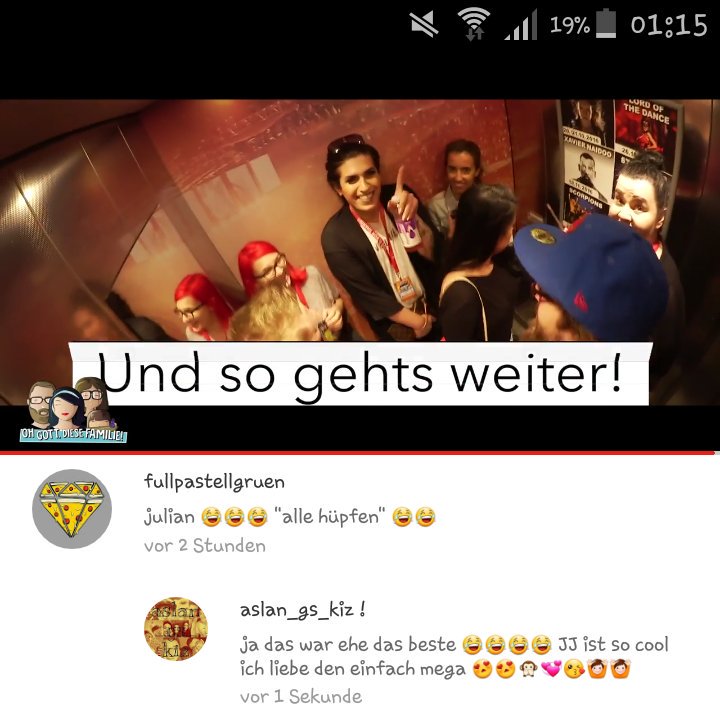 Tubiaofficial's tweet photo. @itsjulianmennen du bist ganz am Ende im Vlog von #OGdF (@ninakutschera &amp;Co.)wo du sagst "Alle hüpfen"😂
So nice🙊😂😍💞🙌 https://t.co/N3w09NuKbN