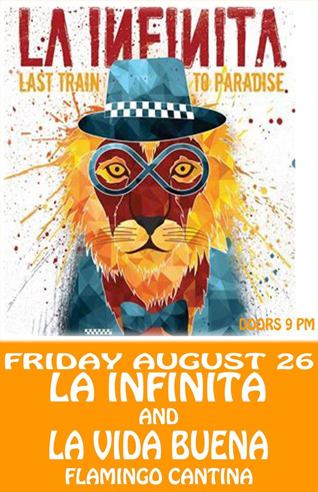 LA's La Infinita and Austin's own <a href="/LaVidaBuenaATX/">La Vida Buena</a> <a href="/flamingocantina/">Flamingo Cantina</a> Friday Aug. 26. Details: ow.ly/NWJf303u97u