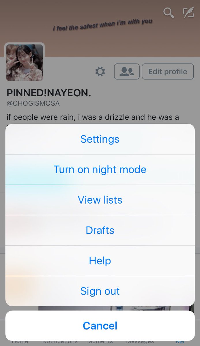 CHOGISMOSA's tweet photo. NIGHT MODE IS FINALLY A THINRG https://t.co/ZyL1bpQ70S