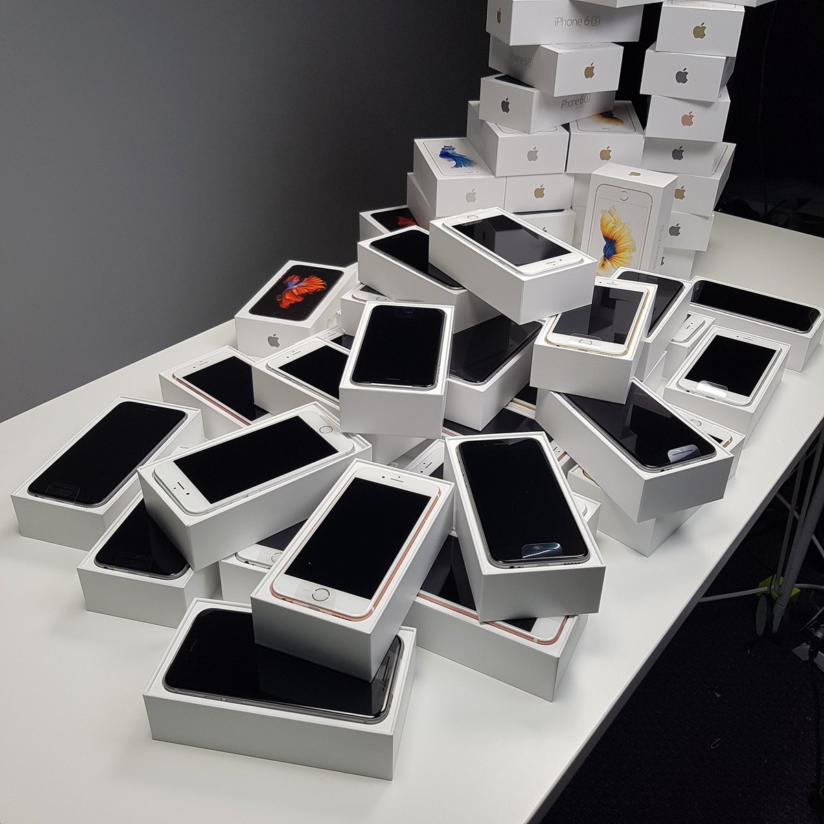 Some people worried about plastic wrap... I can assure you these are all brand new phones.