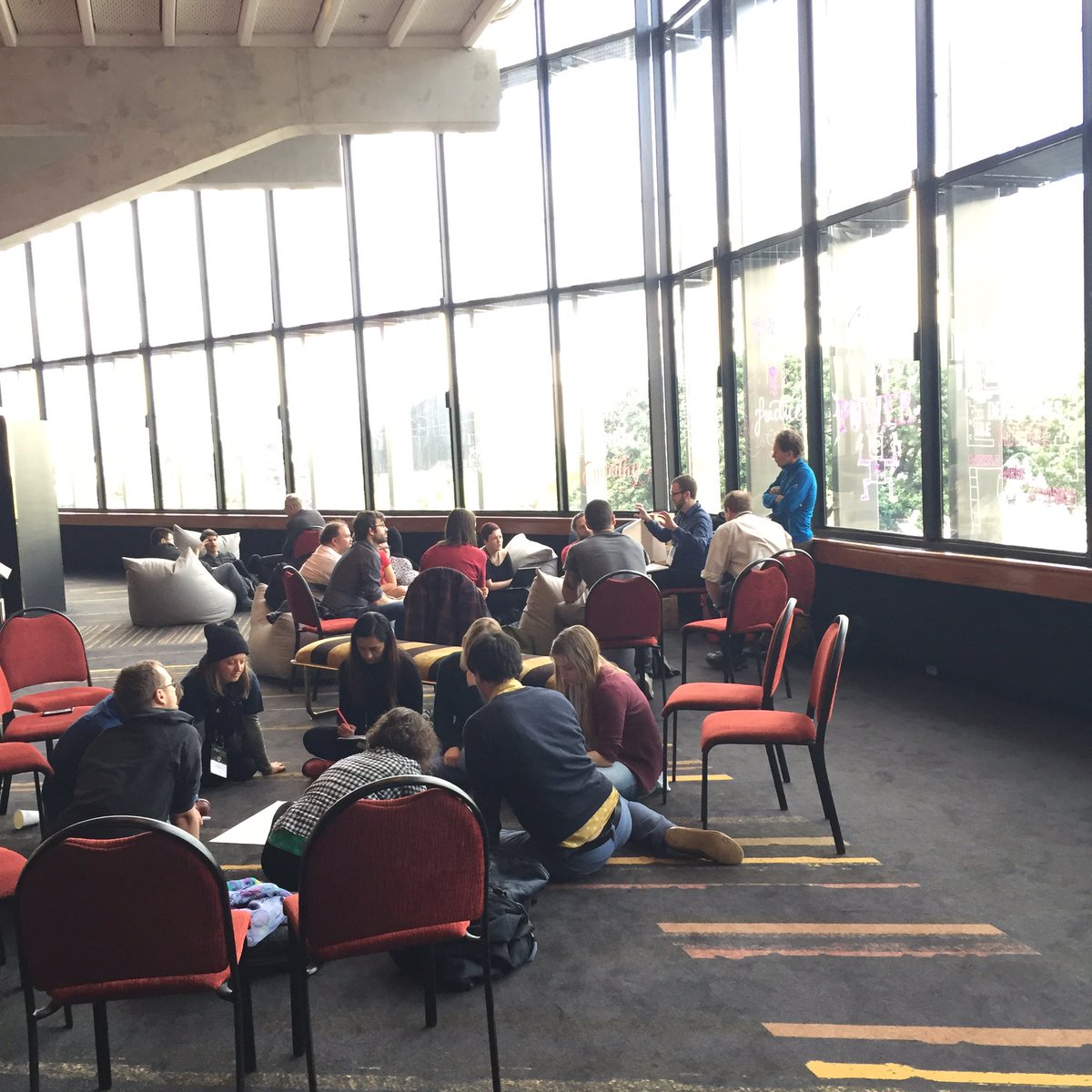 SilviaZuur's tweet image. Fav #OSOSNZ scenes. Creativity in the corridors and an empty auditorium... @OSOSNZ we turned this place inside out