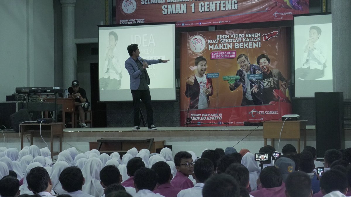 Moektito's tweet image. SMAN 1 Genteng, BANYUWANGI Yak! Disimak Rek! Ayo mulai berkarya bikin konten menarik! #LoopKePo #LOOP_ID