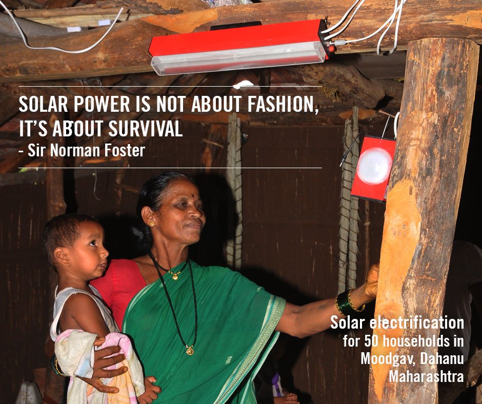 CrisilFoundtion's tweet image. Electricity is not a privilege for a chosen few. #SolarPower .@ProjectChirag