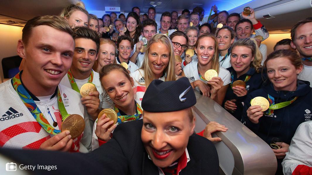 British_Airways's tweet image. Excitement’s building at #T5 ready for the #victoRIOus return of @TeamGB share your messages using #greattobeBAck