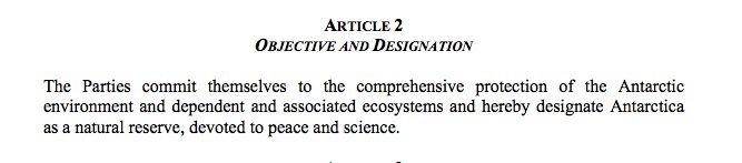 AntarcticHASS's tweet image. Article 2 of the #MadridProtocol designates #Antarctica as a place for #peace &amp;amp; #science #SCAR2016
