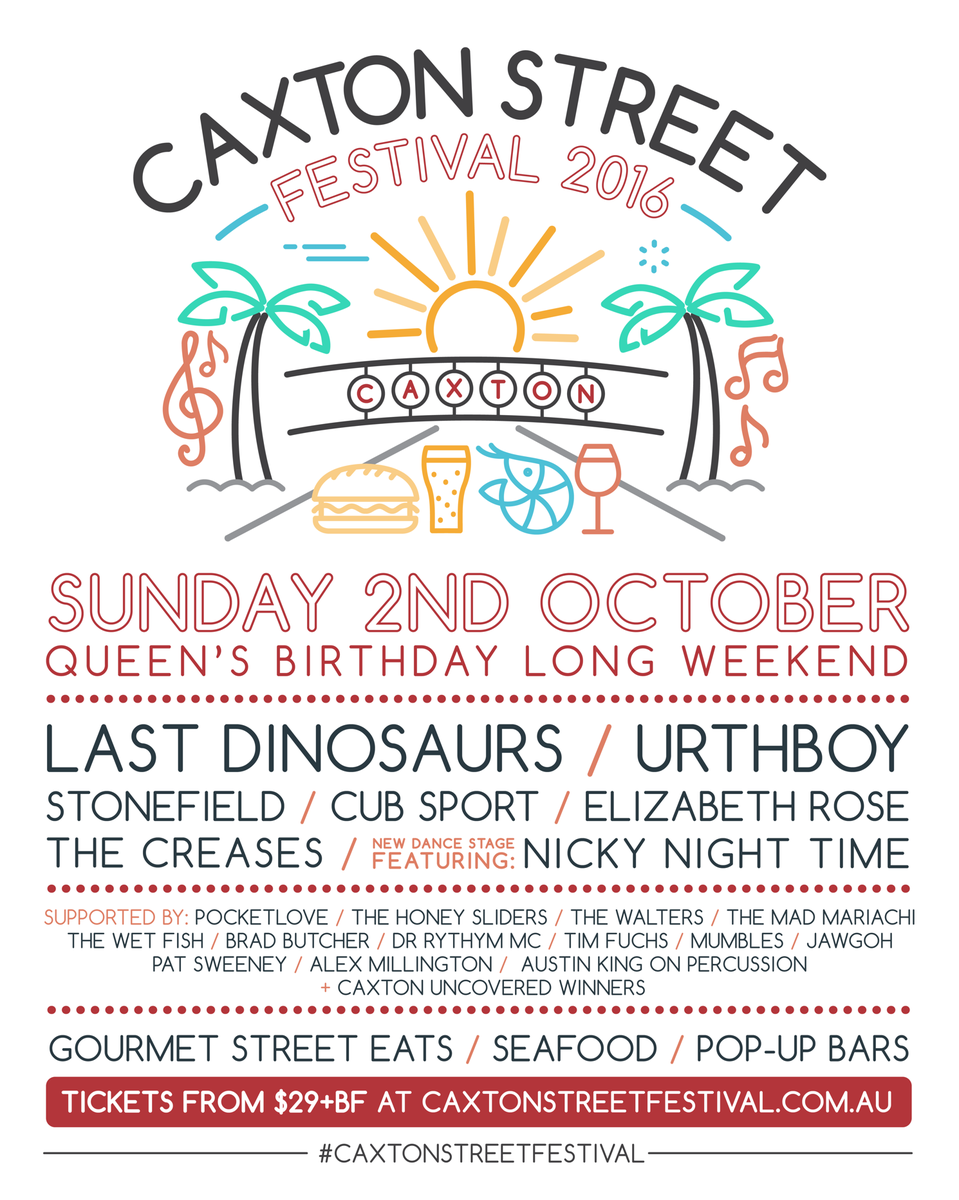 Our next show will be headlining Caxton Street Festival. For those in Brisbane, hope to see you there!