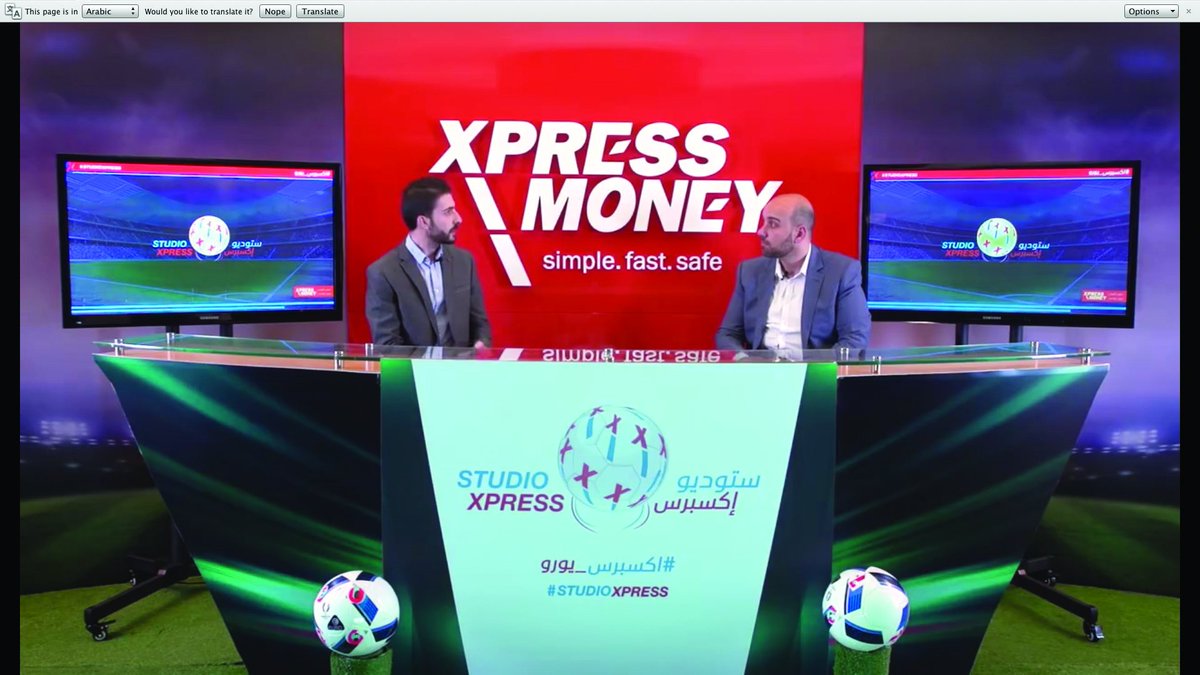 CampaignME's tweet photo. .@Sport360Arabiya's @mohammedawaad talks #EURO2016 with @MDalghan for @xpresmoney campaign https://t.co/LcfKt462S6 https://t.co/BWOKBJiBDB