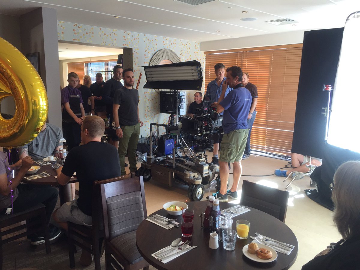 Serving up great breakfast. Action!