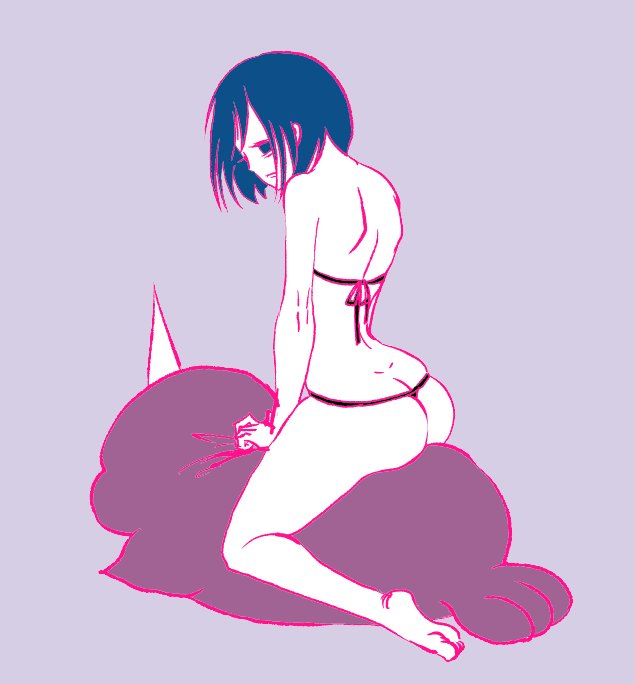「謎の生き物に乗るうしじまいい肉さん 」|峰なゆかのイラスト