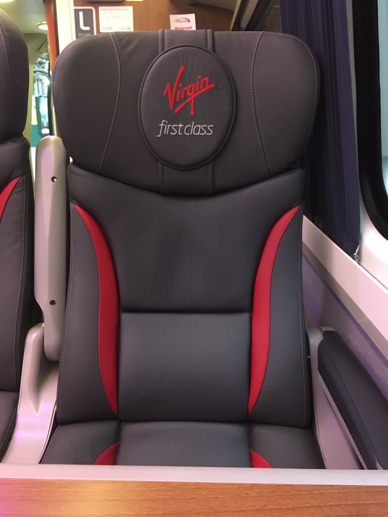 pussyguffaw's tweet photo. Stage 1 of my journey in comfy leather seats #Edinburgh @Virgin_TrainsEC #train #travel #FirstClass #bargaintickets https://t.co/K39689K0zp