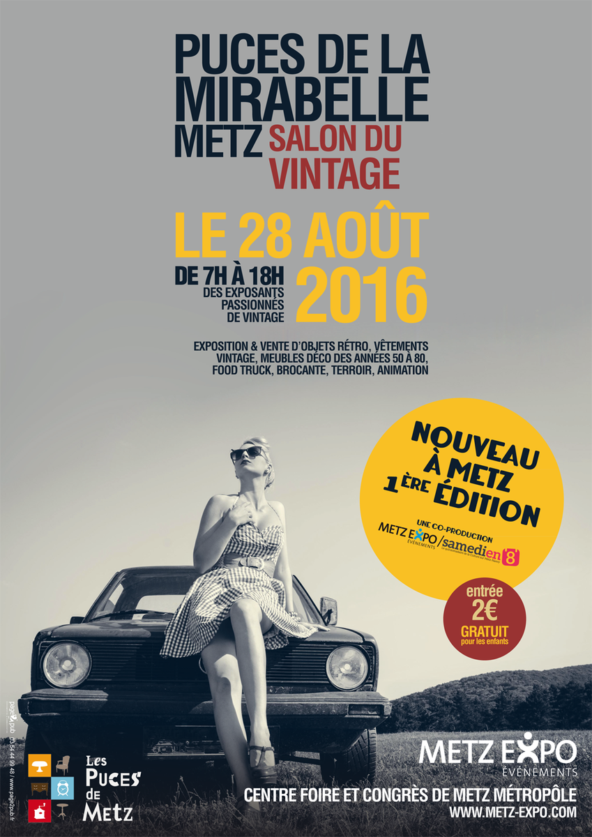 CityofMetz's tweet photo. Hey #Metz Salon du #Vintage en vue ! 28/08 @MetzExpo Sors ta voiture vintage (si elle démarre) et habille-toi bien ! https://t.co/6ZZNJam6fp