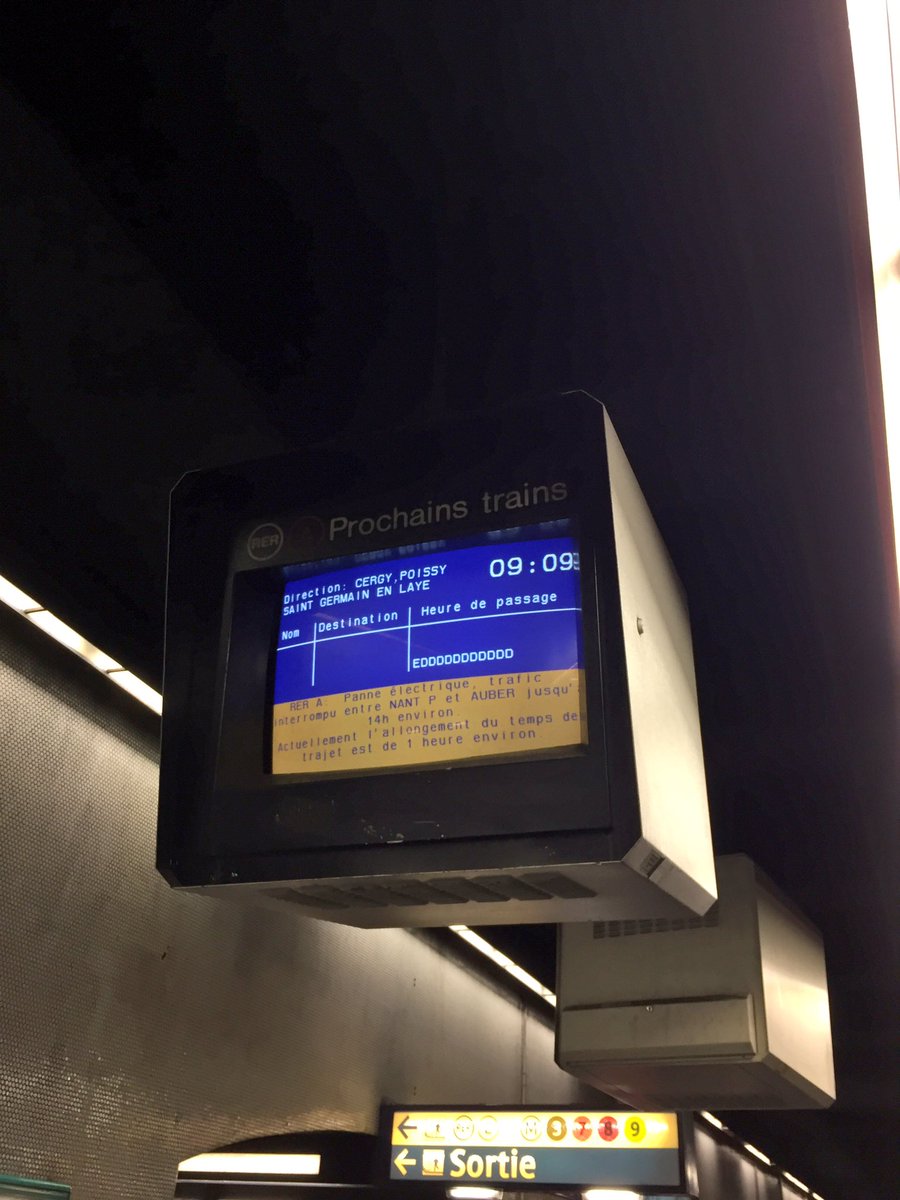 tonymortier's tweet photo. Quand tu as besoin d'aide à la RATP. On est pas bon à rien, on est mauvais en tout. #RERA https://t.co/Vnde3qR2P1