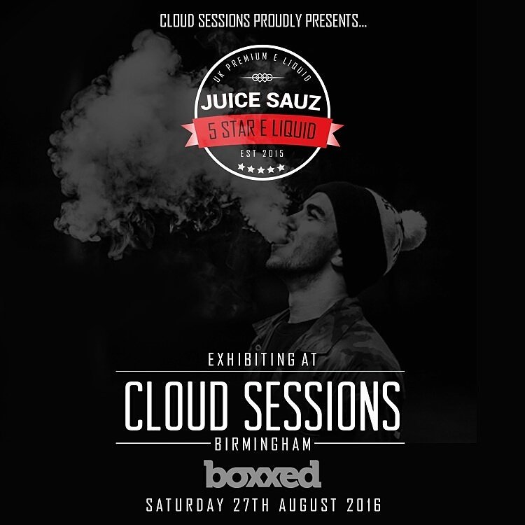 Cloud_Sessions's tweet image. JUICE SAUZ will be on booth number 29.Birmingham Aug 27th. #ukvapers #cloudsessions #vapelife