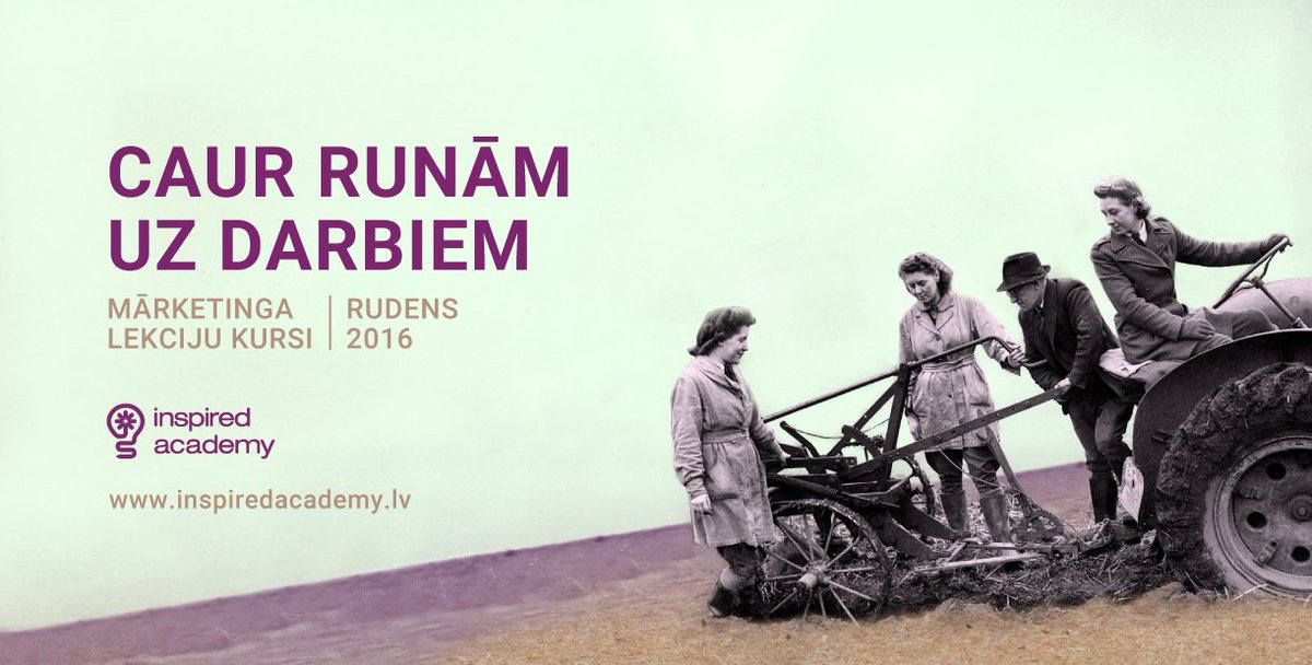 Aicinām uz <a href="/Inspired_edu/">Inspired Academy</a> jaunā semestra ievadlekciju rīt 18.30 Tērbatas - 30!
Piesakies: ej.uz/IAievadlekcija