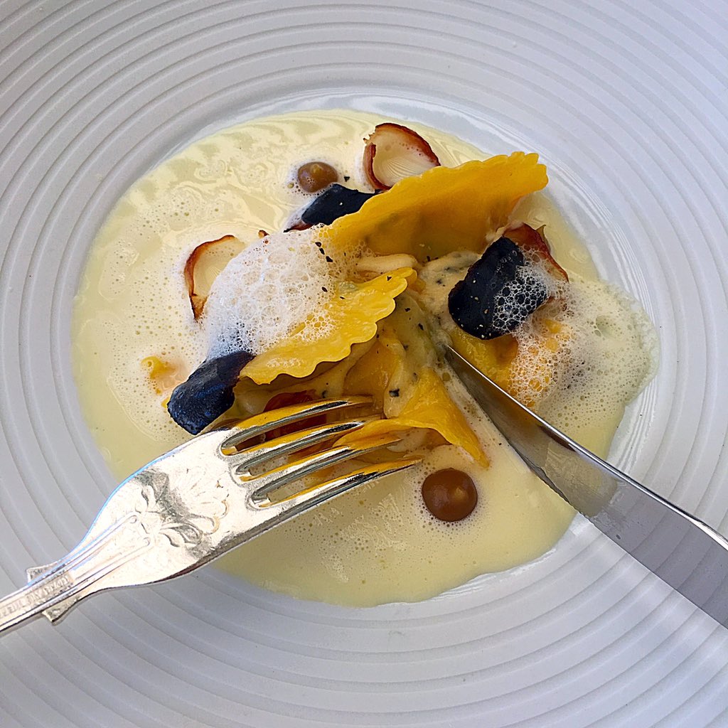 Possibly the best pasta I've ever had! Celeriac agnolotti with truffle, pecorino and Parmesan <a href="/theritzlondon/">The Ritz London</a>