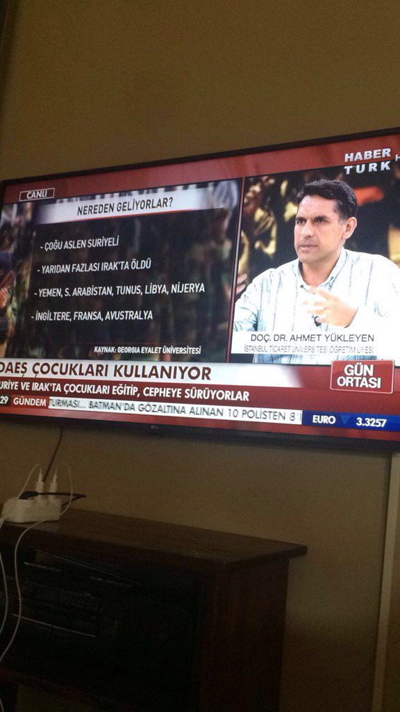 Az önce <a href="/HaberturkTV/">Habertürk TV</a> de Daiş'in Gaziantep saldırısını ve çocukları Nasıl kullandıklarını konuştuk.