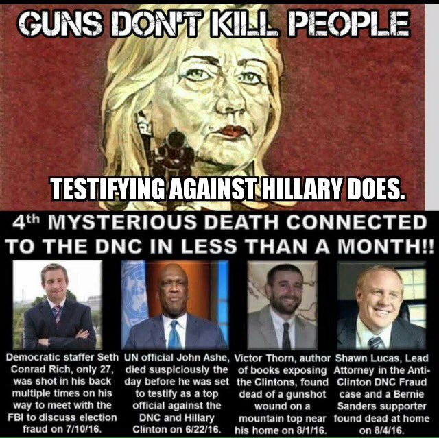 GunsCoffee's tweet photo. GUNS DON'T KILL PEOPLE
TESTIFYING AGAINST #HILLARY DOES!
#NRA #GunControlIsHittingYourTarget #HillaryDeathToll https://t.co/PehjWJDFIf