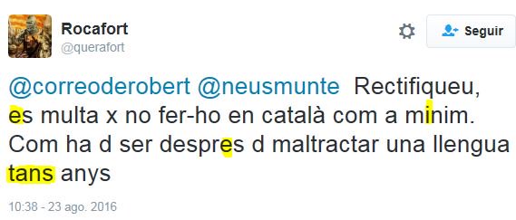 GranFuet's tweet photo. Parlant de maltractar el català... @querafort https://t.co/YbU8oZ1QQe