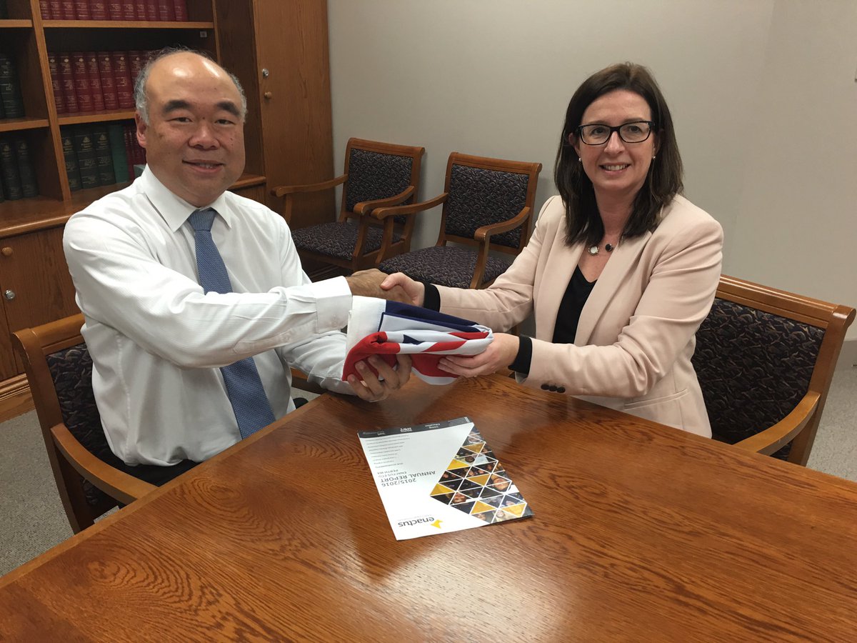 IanGoodenoughMP's tweet photo. With Janet Simmonds from @ECU to farewell @EnactusECU who will represent Australia at the World Cup in Canada. https://t.co/HdFK1zmtCR